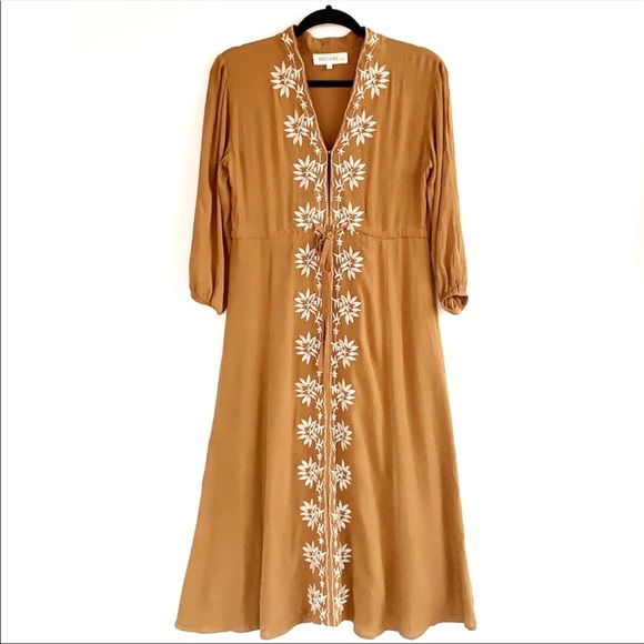 Brass & Roe Dresses & Skirts - Brass & Roe boho embroidered maxi dress